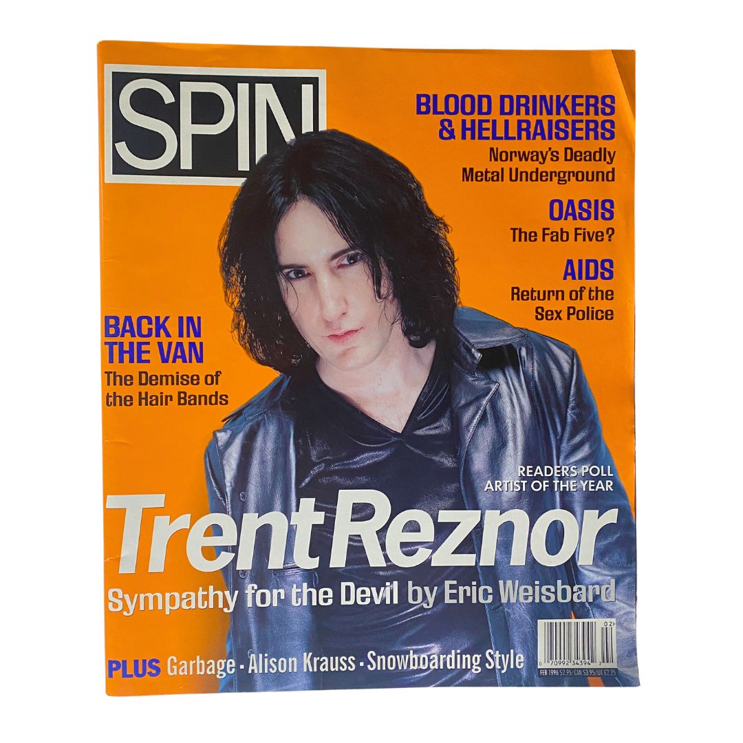 Spin Magazine February 1996 Vol 11 No. 11 Trent Reznor Cover No Label