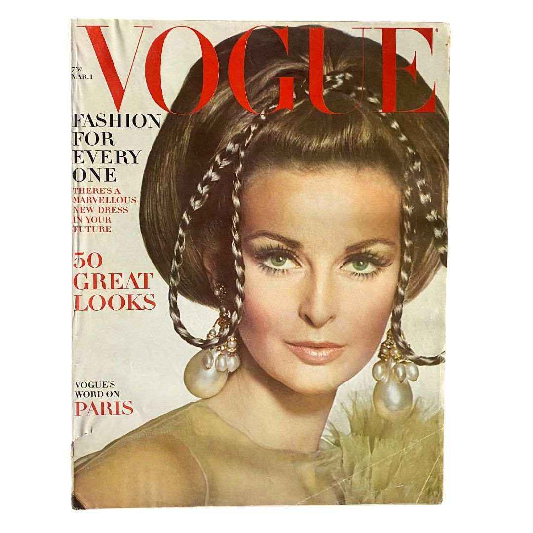 VTG Vogue Magazine March 1 1967 Samantha Jones by Irving Penn No Label