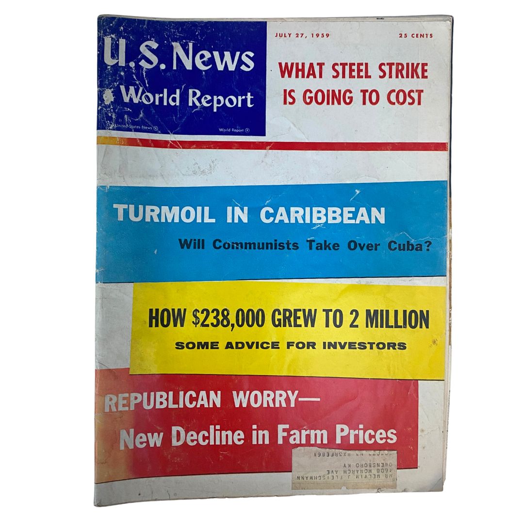 US News & World Report Magazine July 27 1959 Turmoil in Caribbean