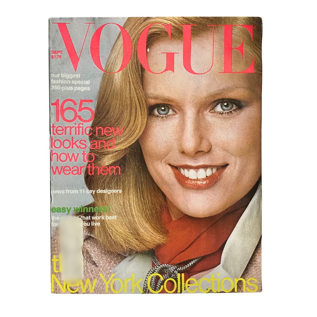 VTG Vogue Magazine September 1976 Patti Hansen by Francesco Scavullo