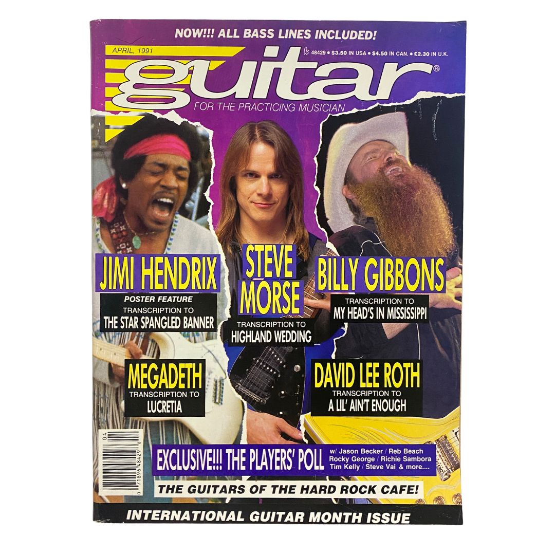 Guitar for the Practicing Musician Magazine April 1991 Jimi Hendrix w Poster