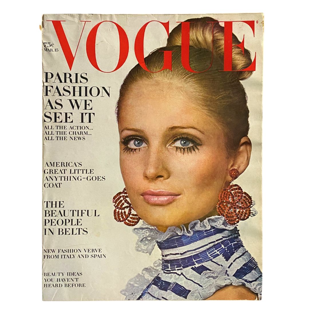 VTG Vogue Magazine March 15 1968 Sue Murray by Irving Penn No Label