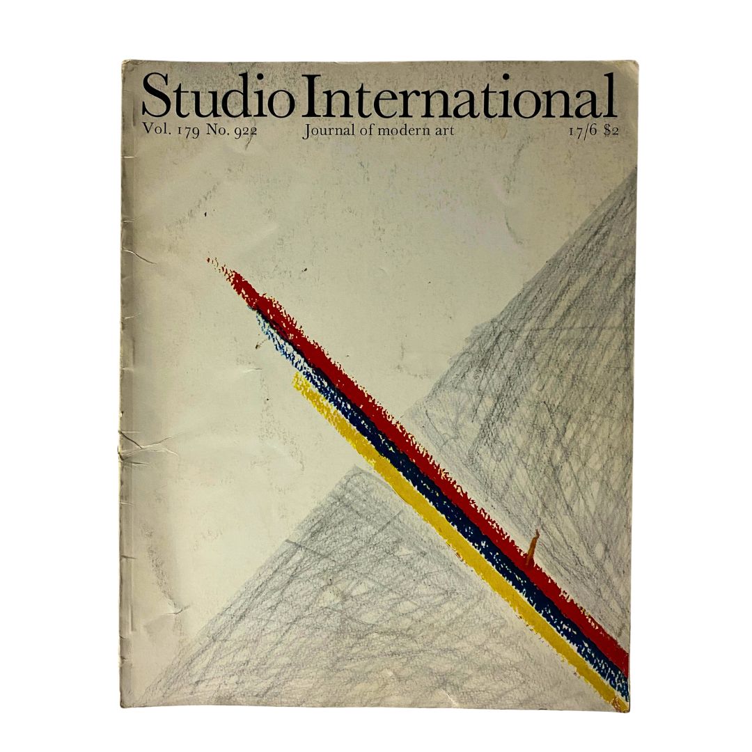 VTG Studio International Magazine May 1970 Alexander Liberman Cover No Label