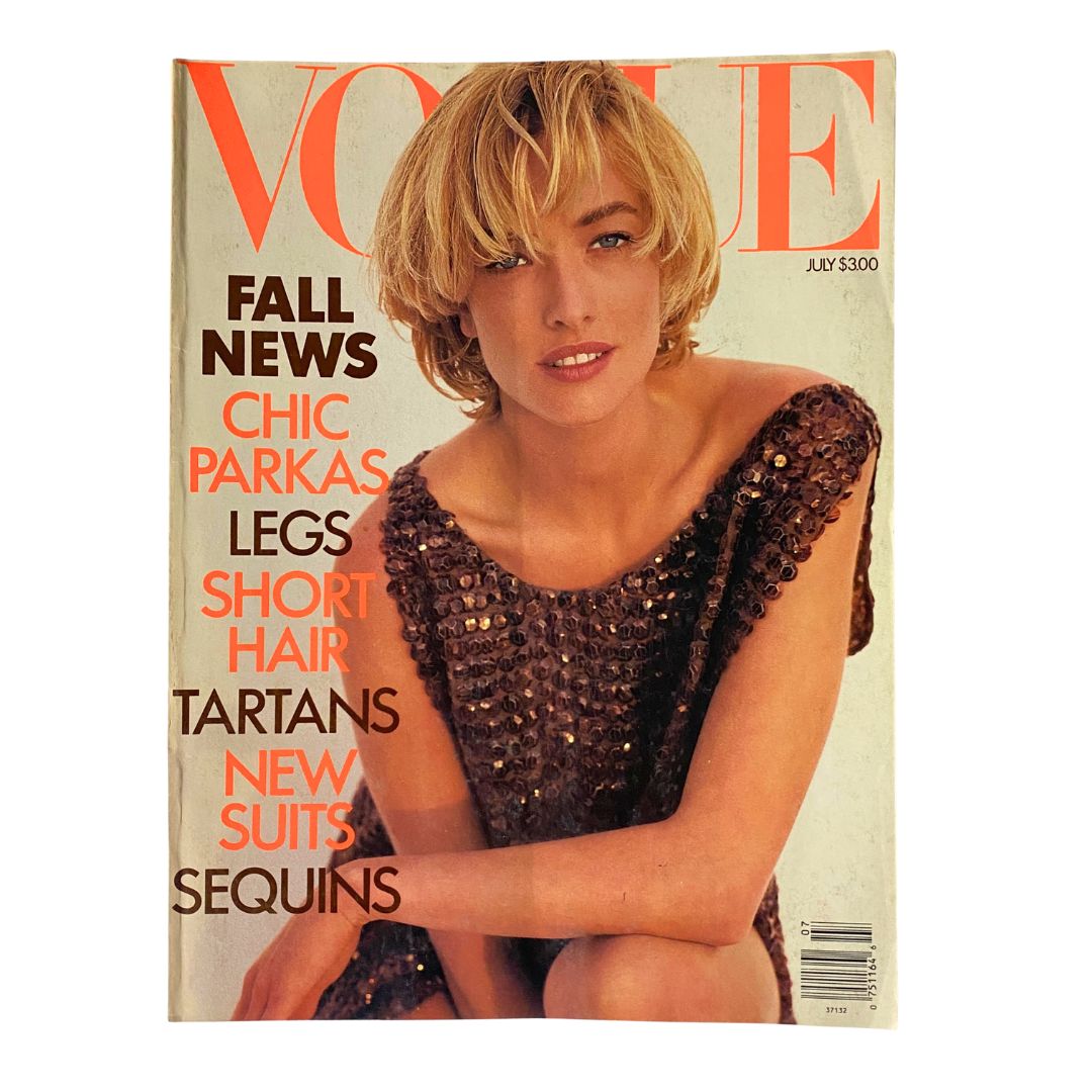 VTG Vogue Magazine July 1989 Tatjana Patiz by Herb Ritts No Label