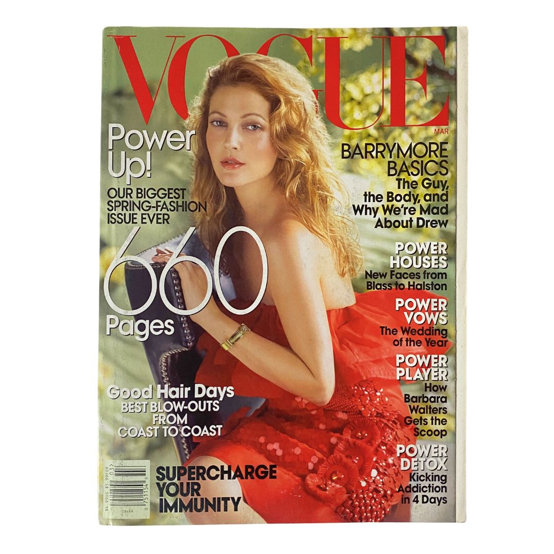 Vogue Magazine March 2008 Drew Barrymore by Steven Meisel No Label VG