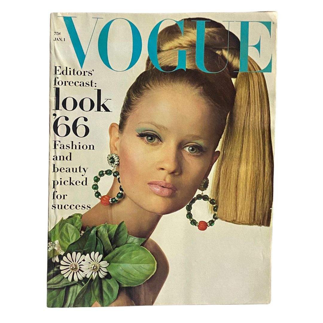 VTG Vogue Magazine January 1 1966 Celia Hammond by Irving Penn No Label