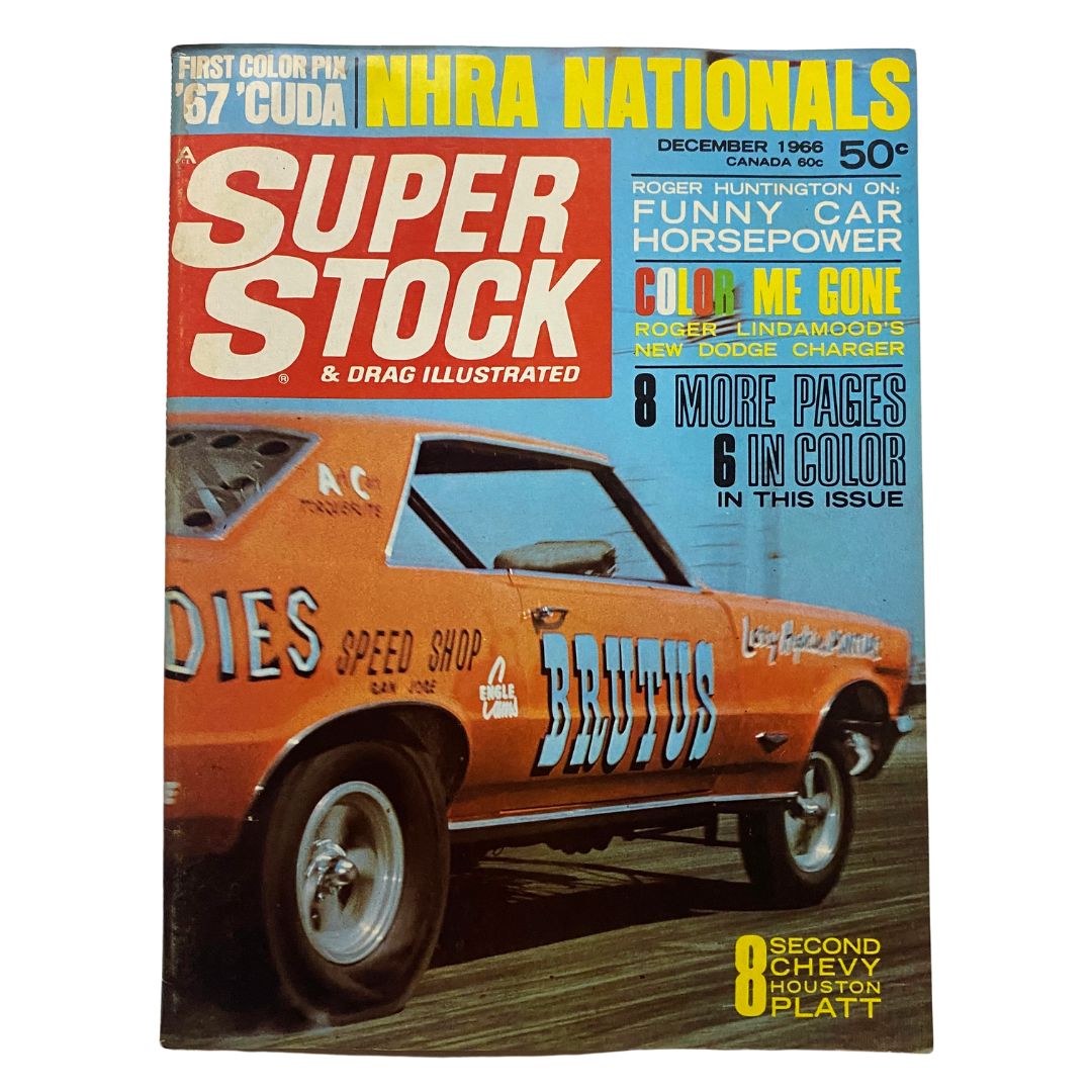 Super Stock & Drag Illustrated Magazine December 1966 Pontiac GTO No Label VG