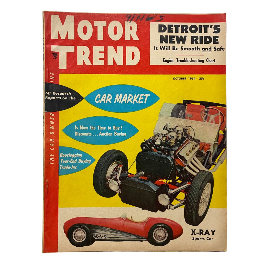 VTG Motor Trend Magazine October 1954 X-Ray Sports Car by Bob McKenzie No Label