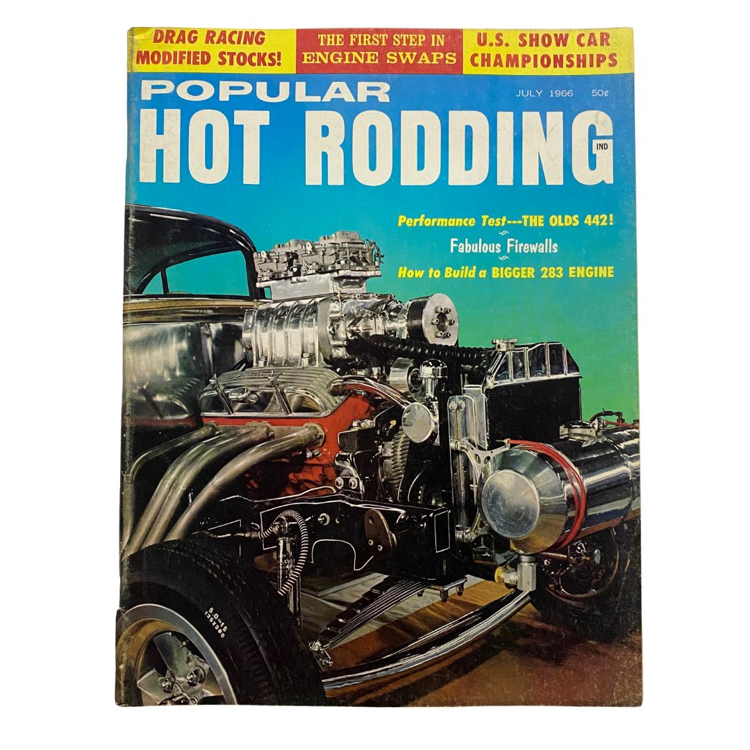 VTG Popular Hot Rodding Magazine July 1966 A 1957 Corvette Engine No Label