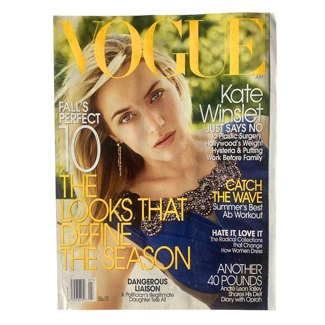 Vogue Magazine July 2005 Kate Winslet Cover No Label