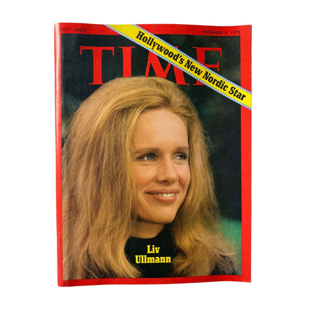 VTG Time Magazine December 4 1972 Liv Ullmann Hollywood's Nordic Star No Label