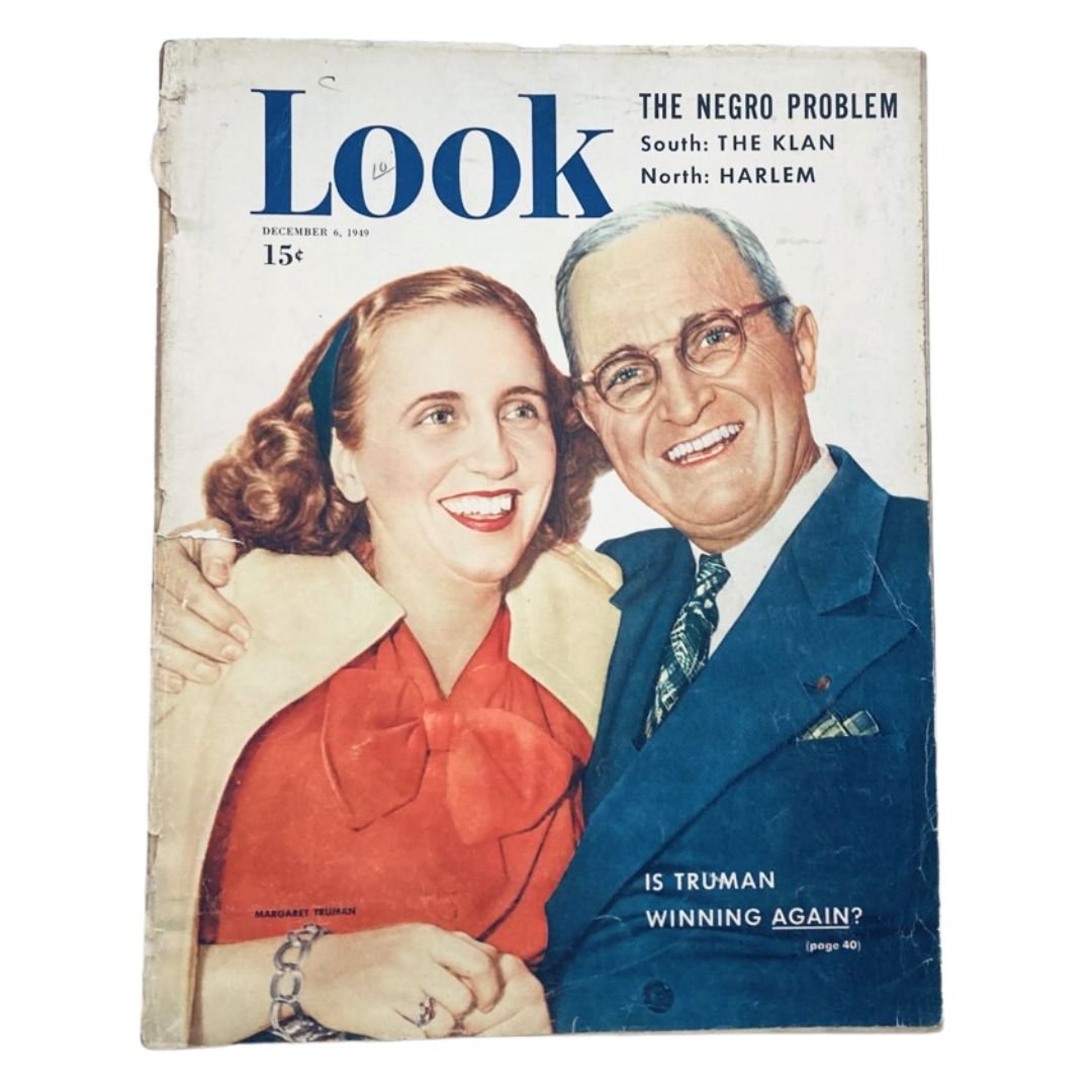 VTG Look Magazine December 6 1949 Vol 13 No. 25 Margaret & Harry Truman No Label