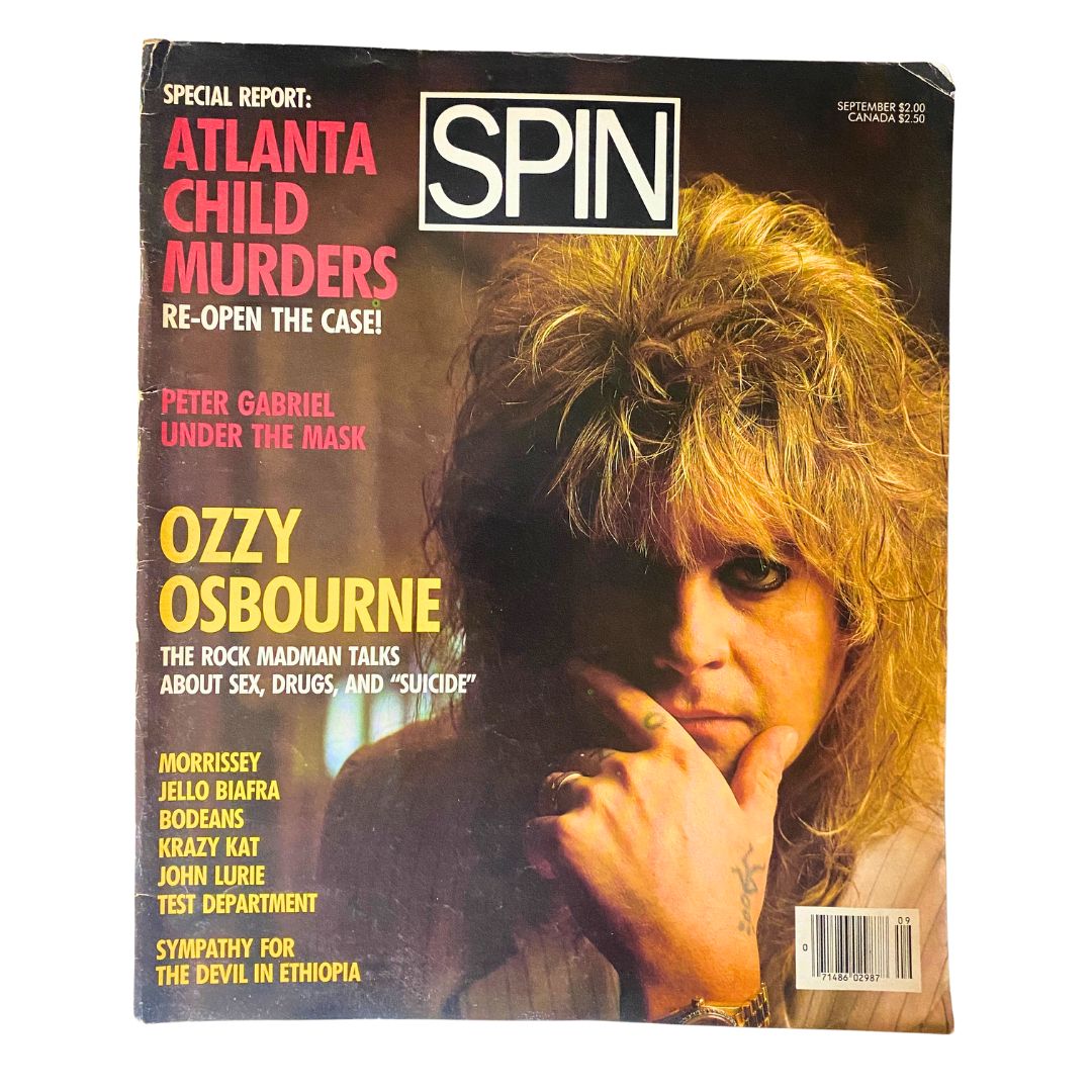 VTG Spin Magazine September 1986 Ozzy Osbourne The Rock Madman No Label