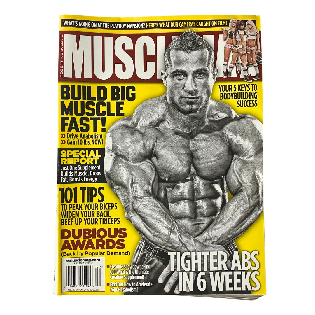 MuscleMag Magazine July 2010 No. 338 Fouad Abiad Cover No Label