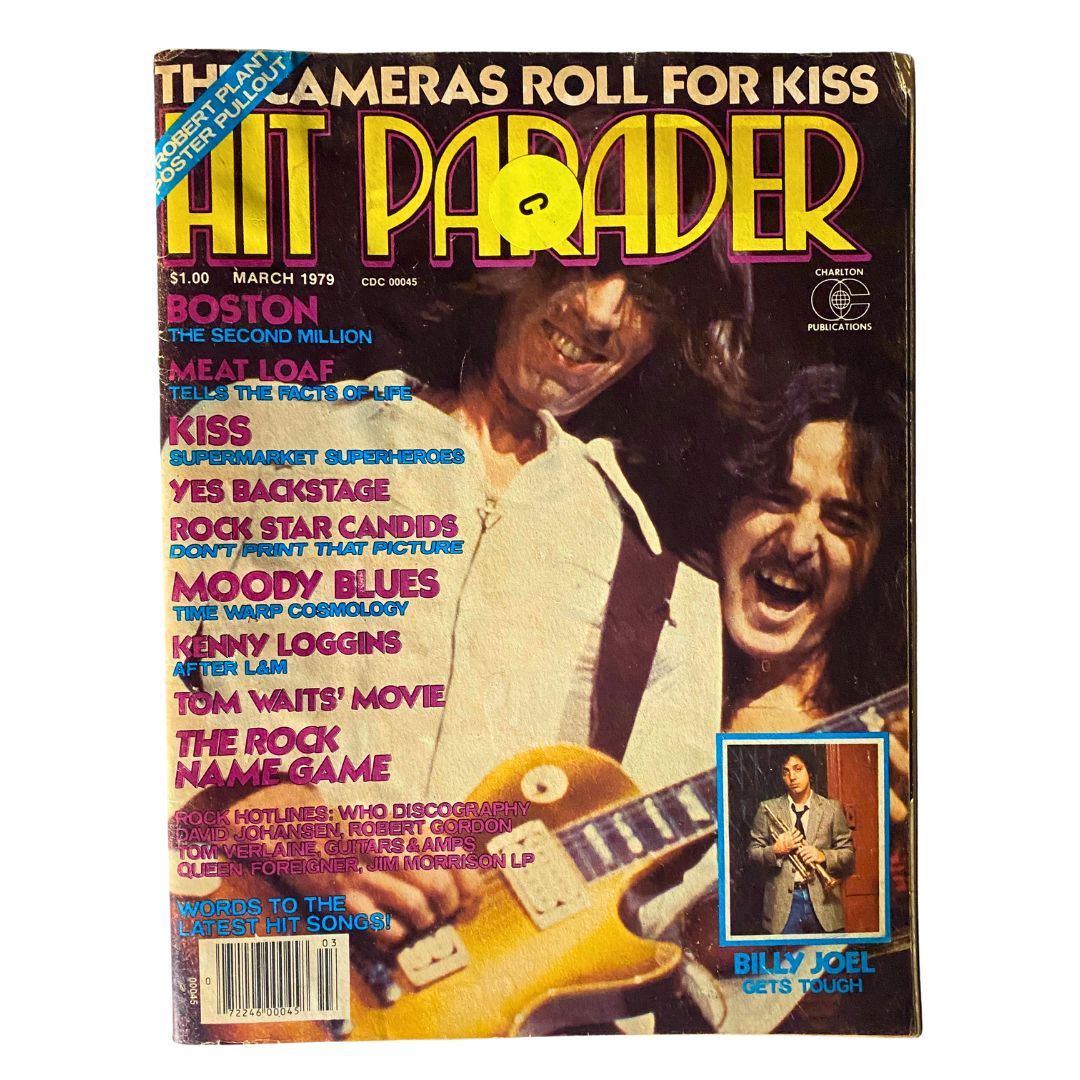 VTG Hit Parader Magazine March 1979 Boston & Billy Joel w Centerfold No Label