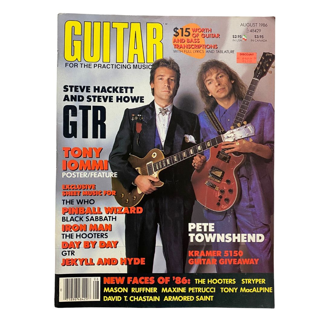 Guitar for the Practicing Musician Magazine August 1986 Steve Hackett & Howe