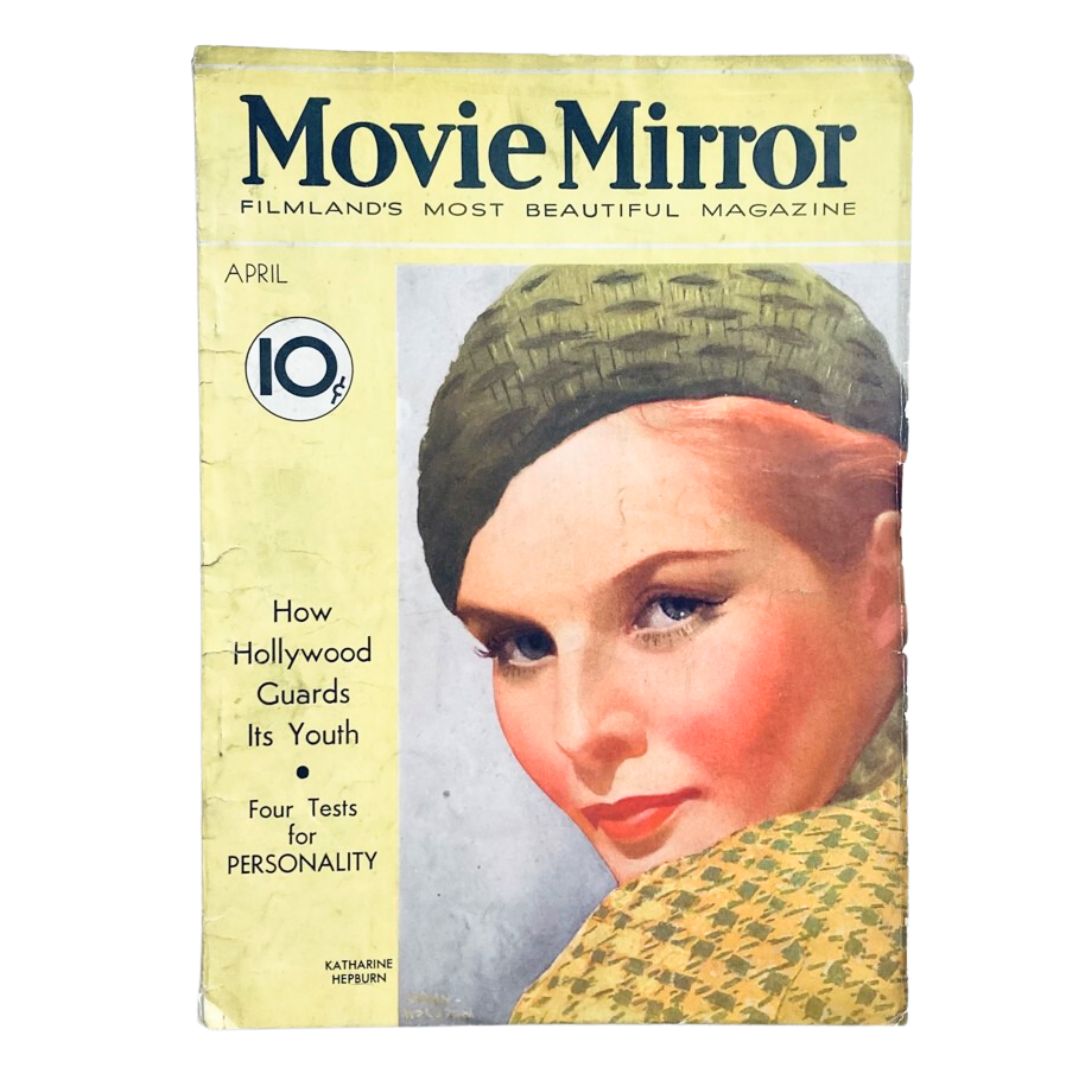 VTG Movie Mirror Magazine April 1933 Vol 3 No. 6 Katharine Hepburn No Label