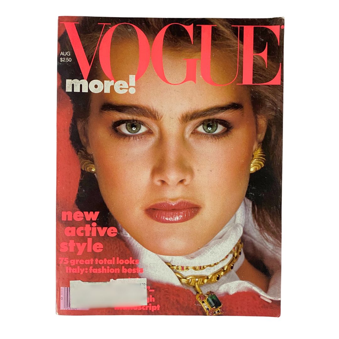 VTG Vogue Magazine August 1982 Brooke Shields by Richard Avedon