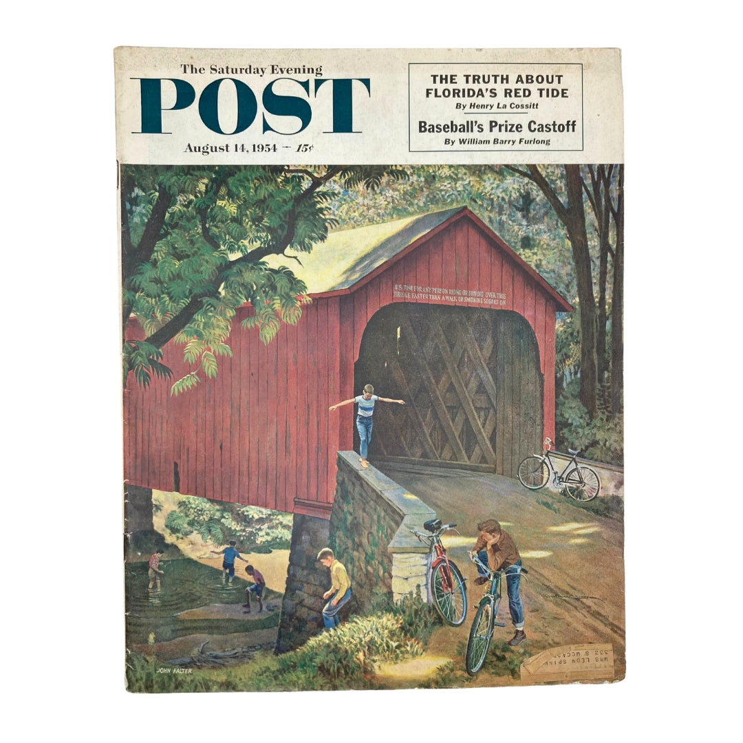 Saturday Evening Post Magazine August 14 1954 Lazy Summer Day - John Falter