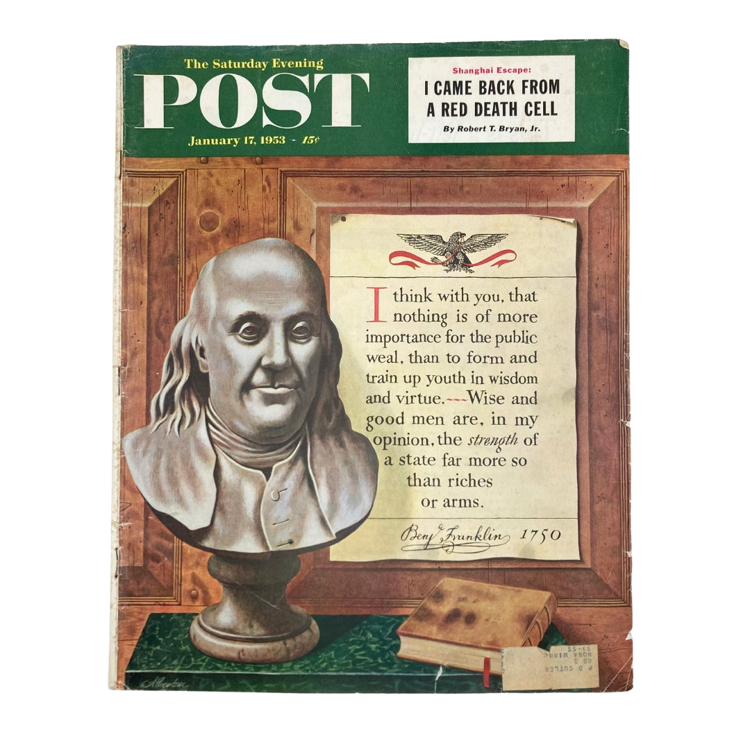 RES* Saturday Evening Post Magazine January 17 1953 Benjamin Franklin, 1750