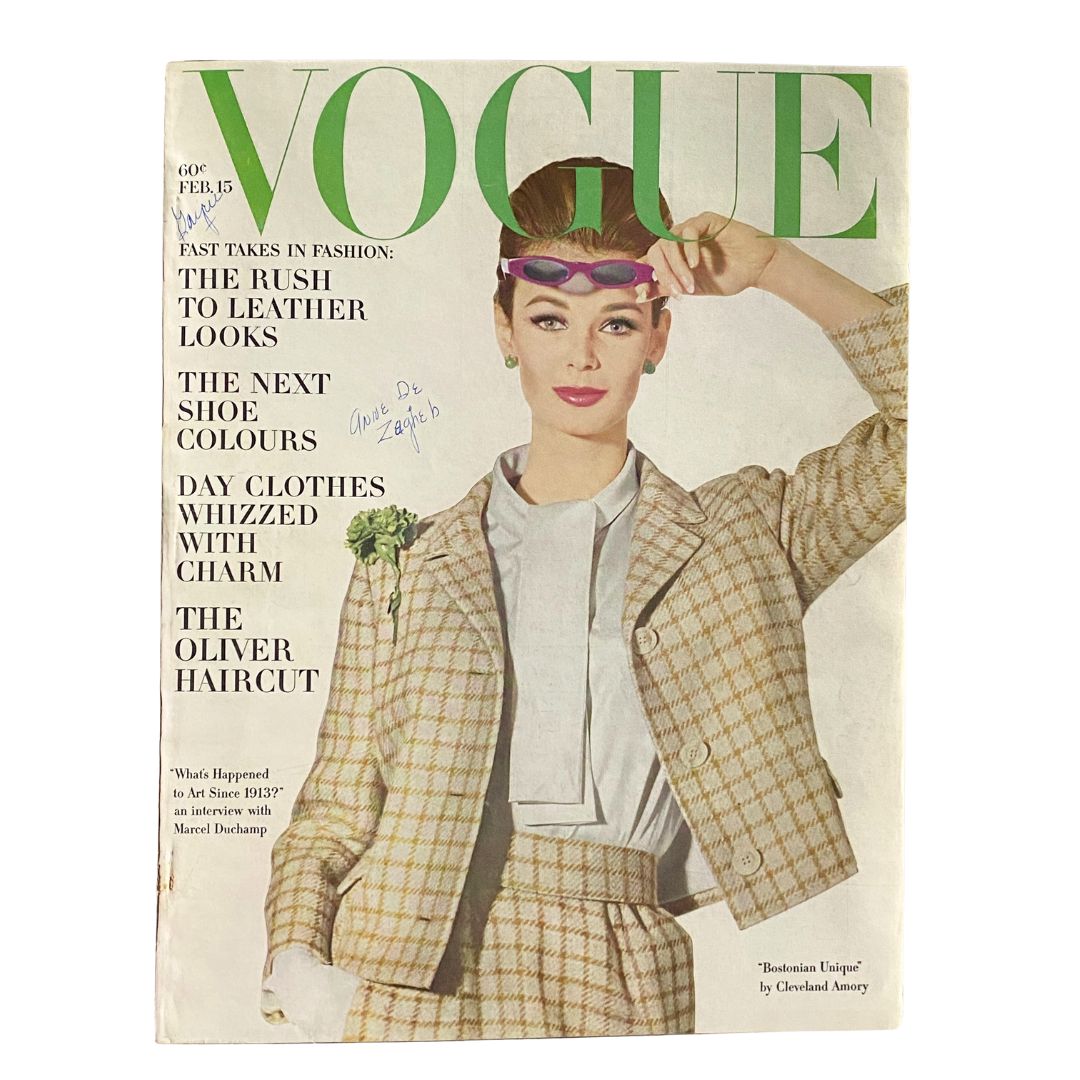 VTG Vogue Magazine February 15 1963 Anne De Zogheb by Irving Penn No Label