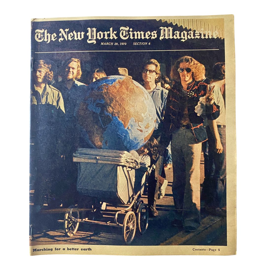 The New York Times Magazine March 29 1970 Marching for Better Earth No Label VG