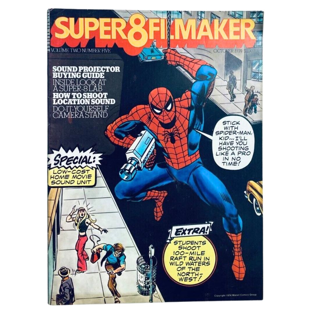 VTG Super-8 Filmaker Magazine September 1974 Marvel's Spider-Man No Label