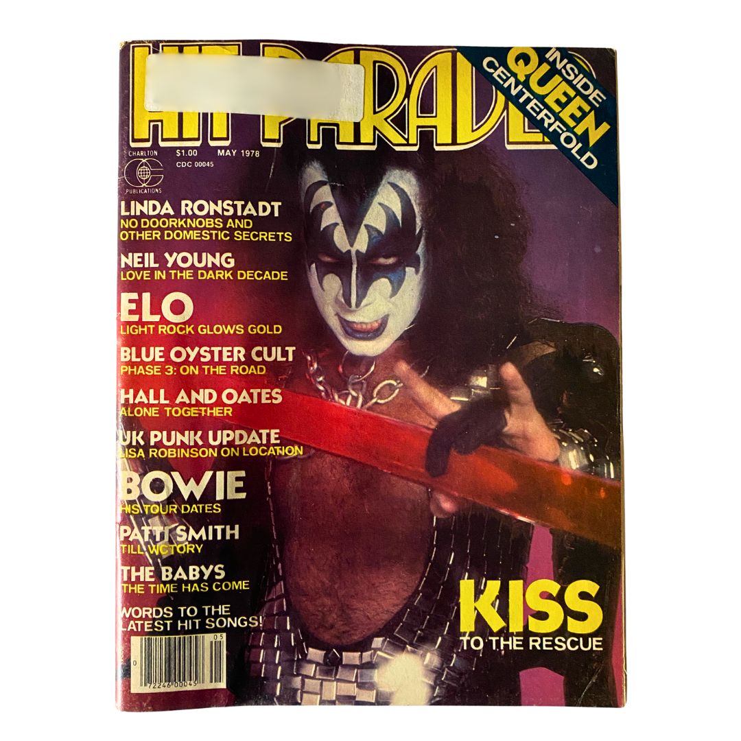 VTG Hit Parader Magazine May 1978 Kiss To The Rescue w Poster