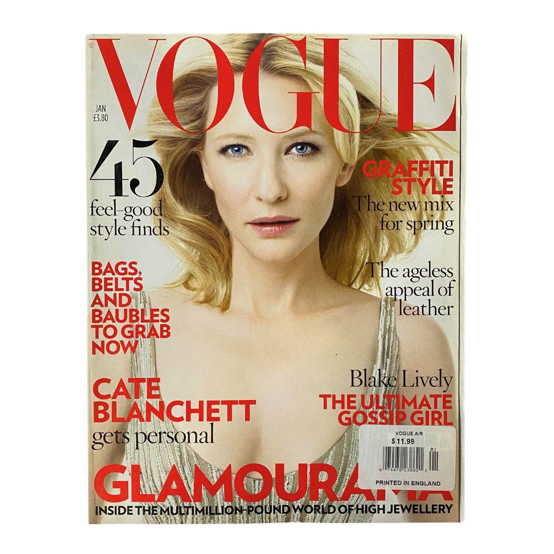 British Vogue UK Magazine January 2009 Cate Blanchett Cover No Label VG