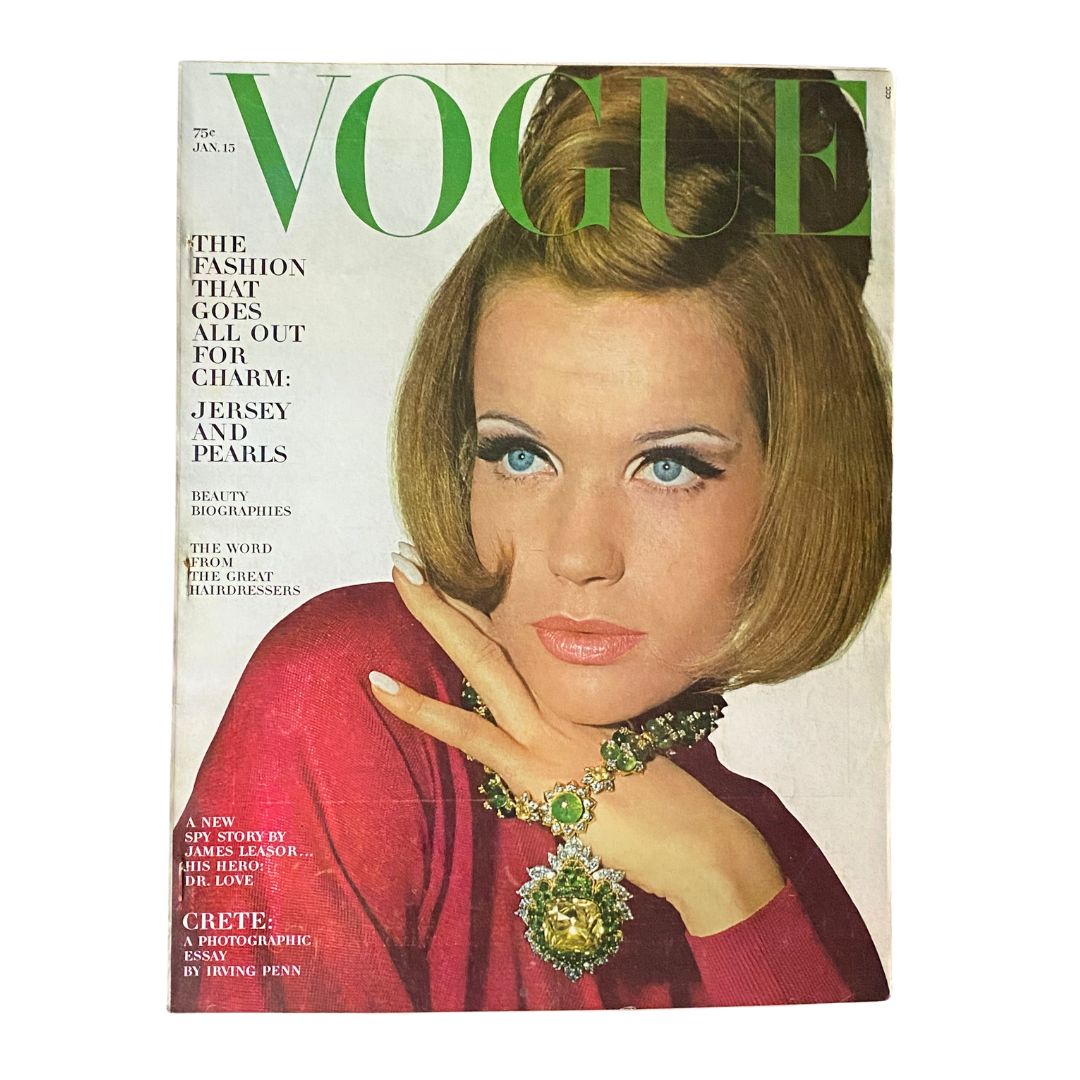 VTG Vogue Magazine January 15 1965 Veruschka von Lehndorff Cover No Label