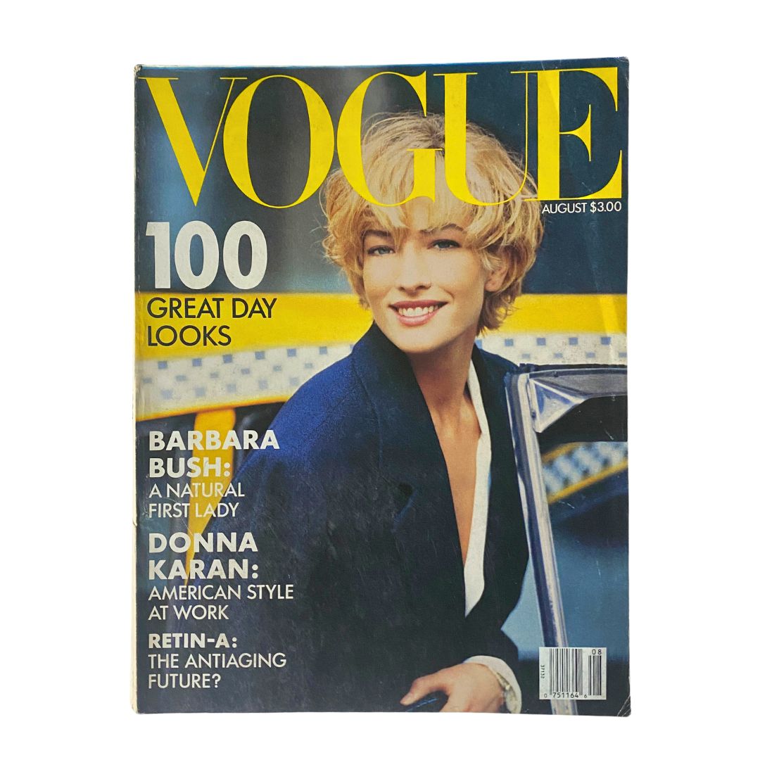 VTG Vogue Magazine August 1989 Tatjana Patitz by Peter Lindbergh No Label