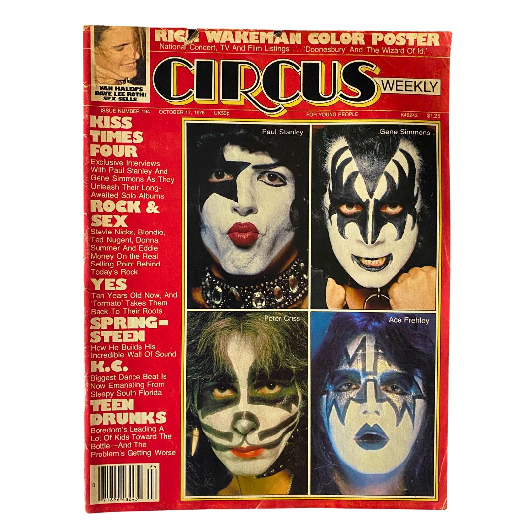 VTG Circus Magazine October 17 1978 Kiss Times Tour w Poster No Label