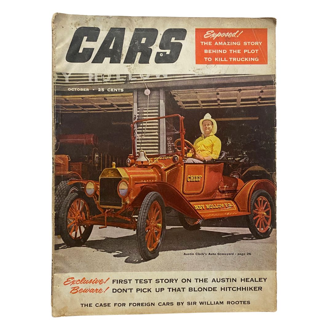 VTG Cars Magazine October 1953 Vol 1 No. 7 Austin Clark GD Interior No Label