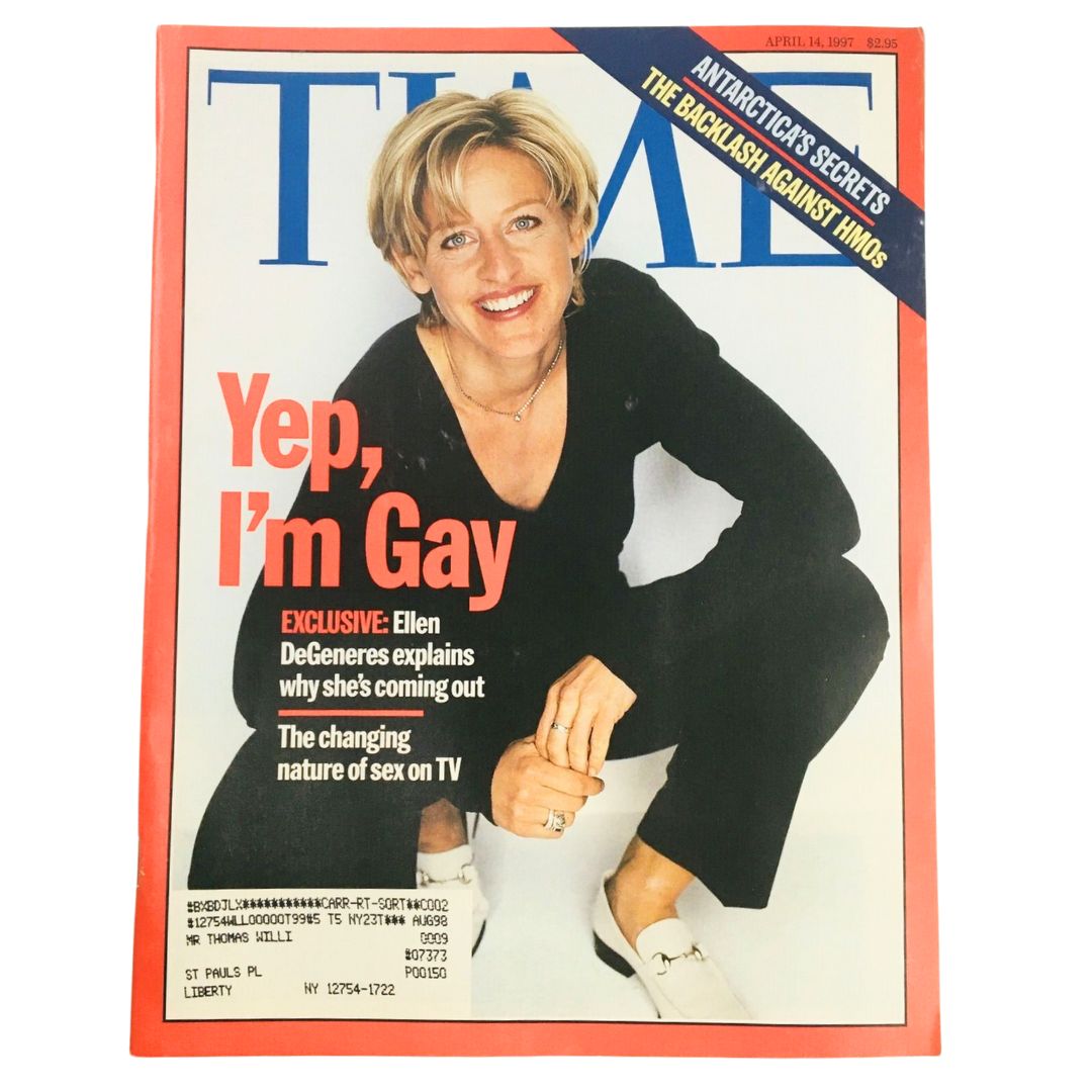 Time Magazine April 14 1997 Ellen DeGeneres & The Backlash Against HMOs, VG