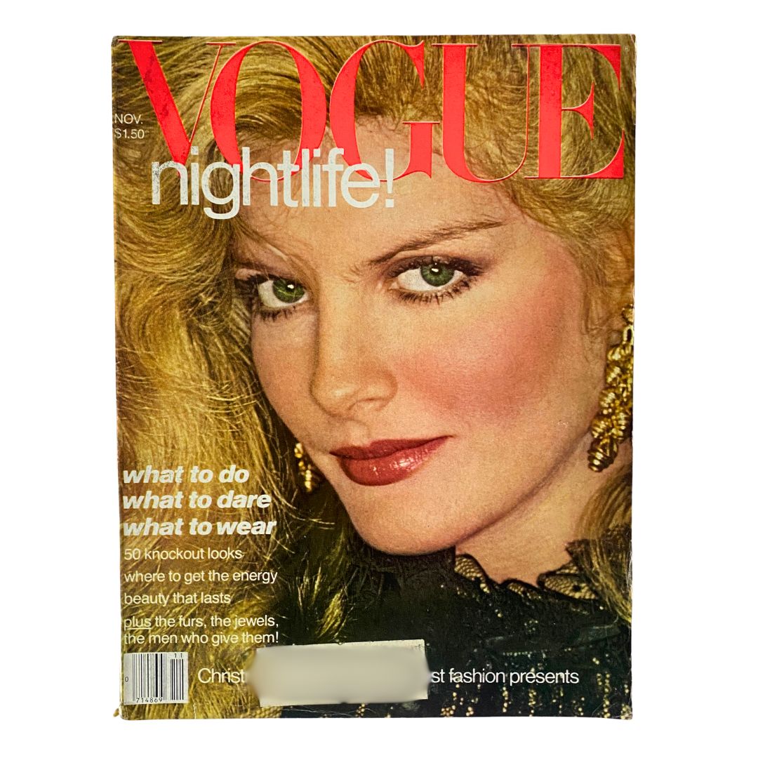 VTG Vogue Magazine November 1977 Rene Russo by Patrick Demarchelier