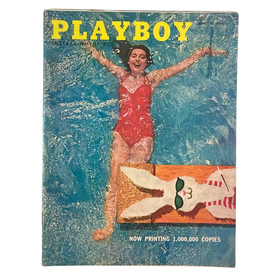 VTG Playboy Magazine June 1956 Playmate Gloria Walker w Centerfold No Label