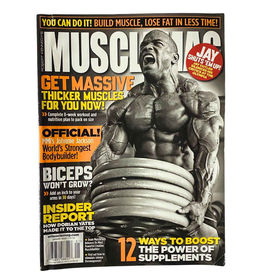 Muscle Mag Magazine January 2010 Jay Cutler Cover No Label