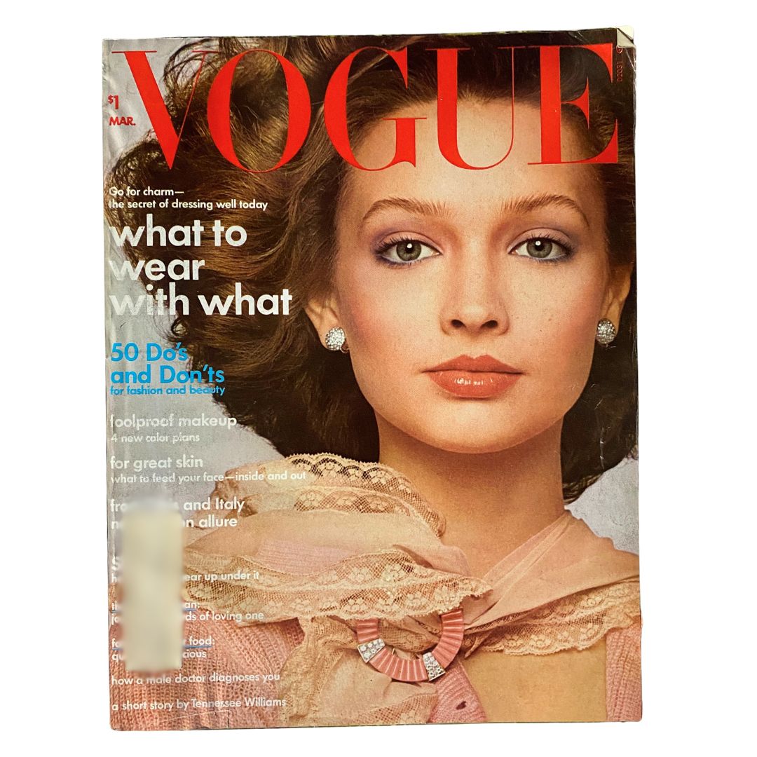 VTG Vogue Magazine March 1974 Pola by Francesco Scavullo