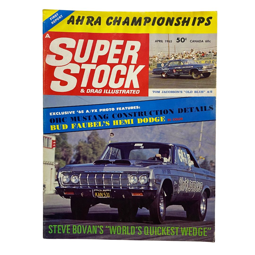 Super Stock & Drag Illustrated Magazine April 1965 Steve Bovan's Mopar No Label