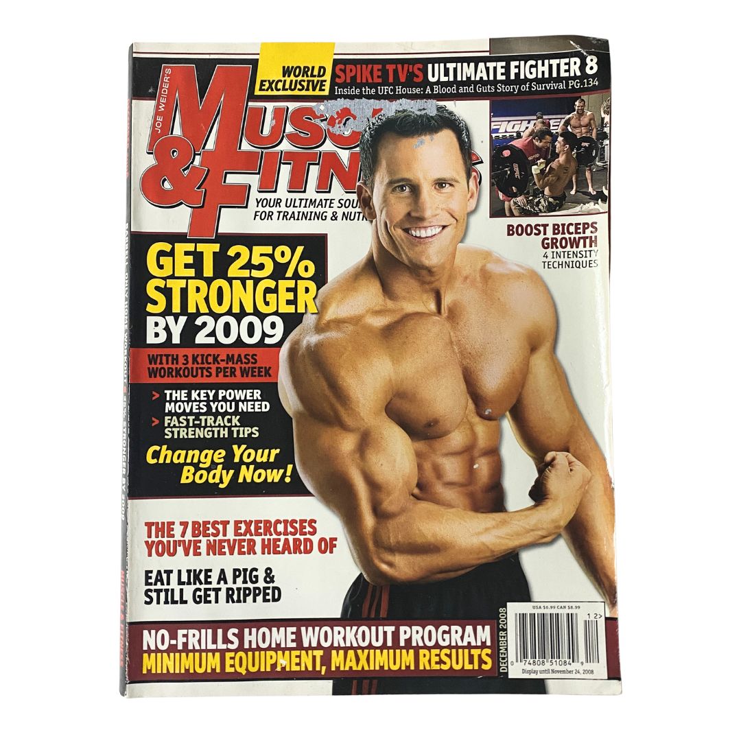 Muscle & Fitness Magazine December 2008 Brian Wiefering No Label GD Interior