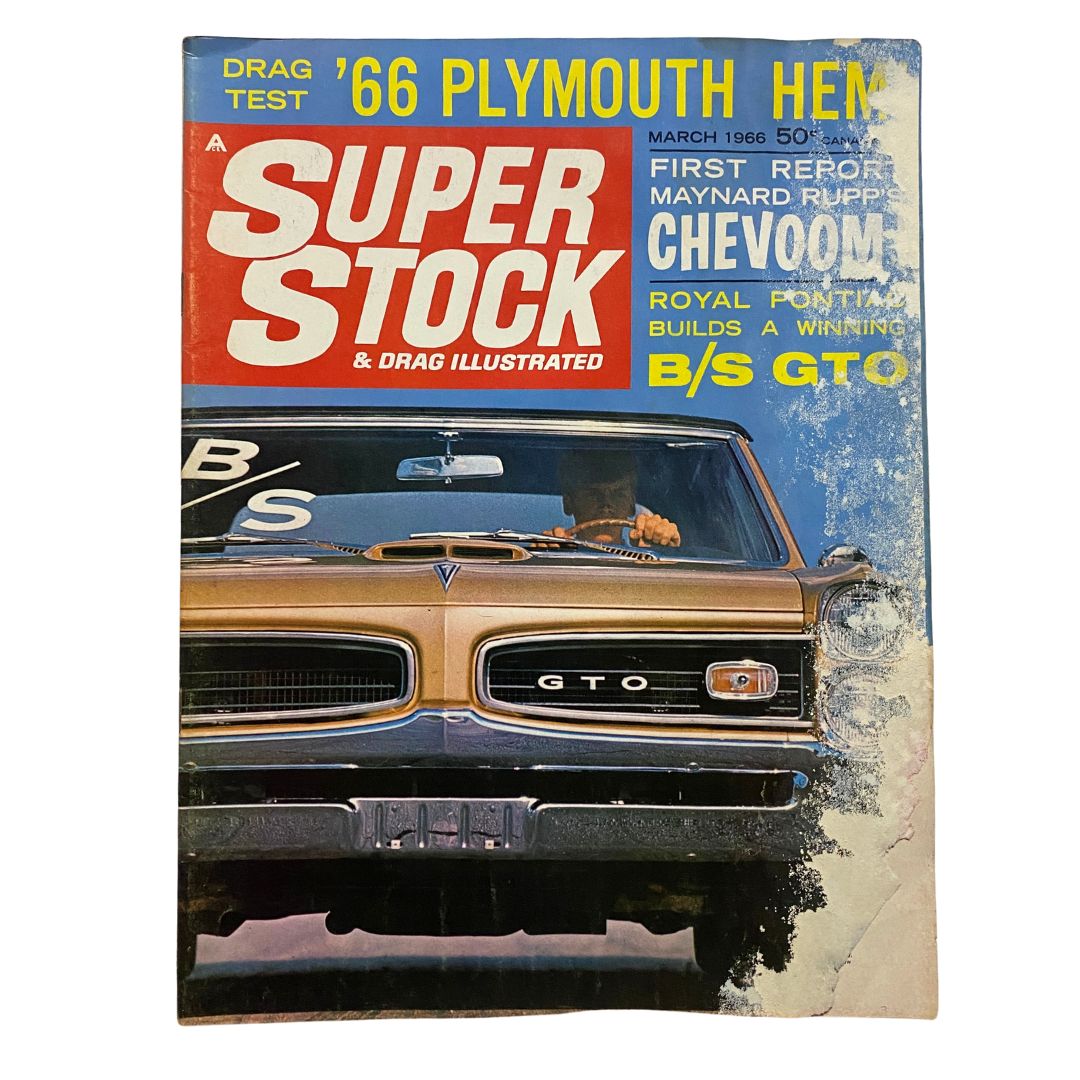 Super Stock & Drag Illustrated Magazine March 1966 B / S GTO Pontiac GD Interior