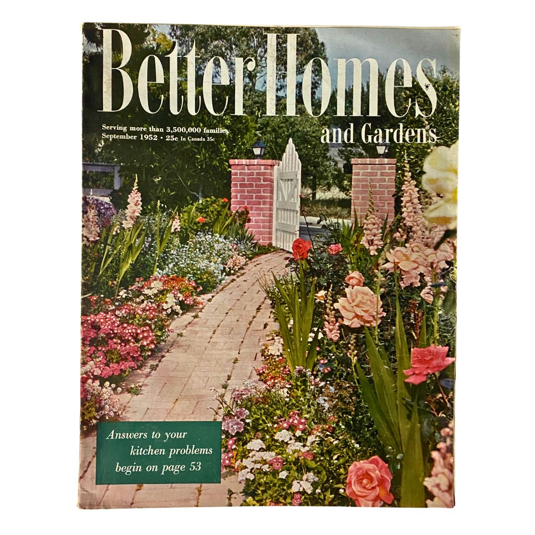 VTG Better Homes & Gardens Magazine September 1952 Kitchen Problems No Label