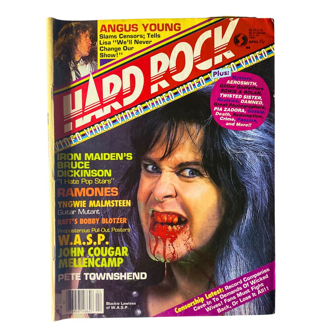 Hard Rock Video Magazine April 1986 Bruce Dickinson w Centerfold No Label