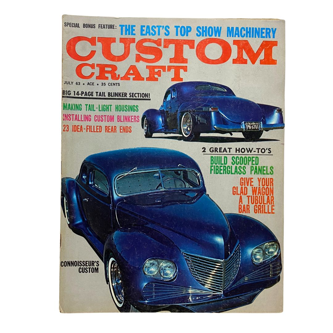 VTG Custom Craft Magazine July 1963 No. 24 Connoisseur's Custom No Label