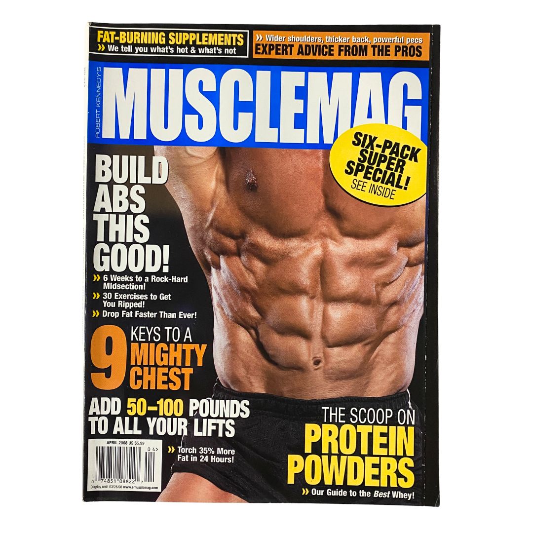 MuscleMag Magazine April 2008 No. 311 Build Abs This Good No Label VG