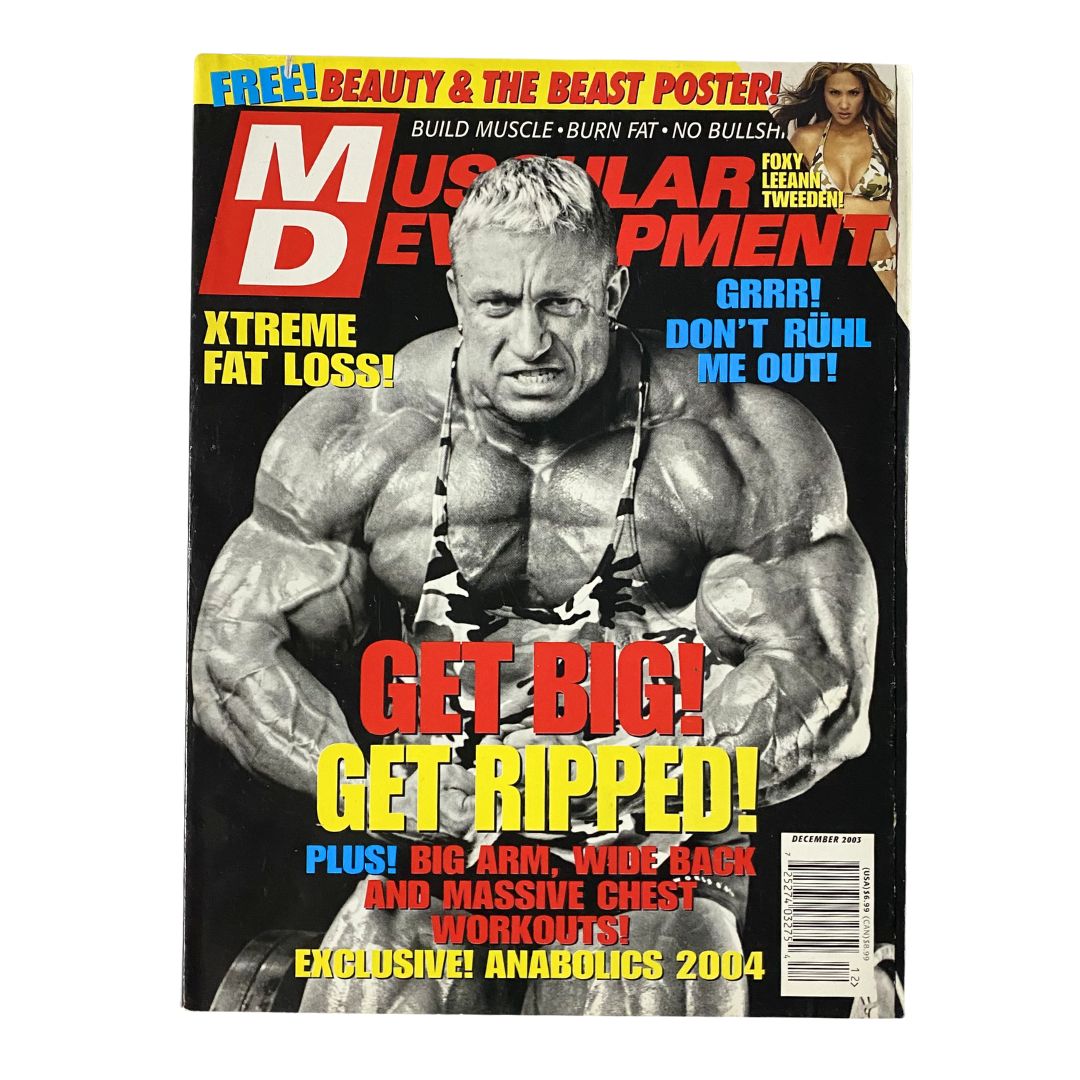 Muscular Development Magazine December 2003 Markus Rühl Cover w Poster No Label