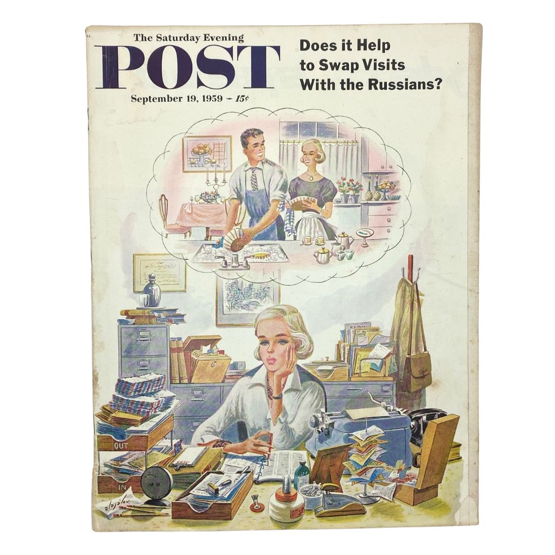 Saturday Evening Post Magazine September 19 1959 Constantin Alajalov GD Interior