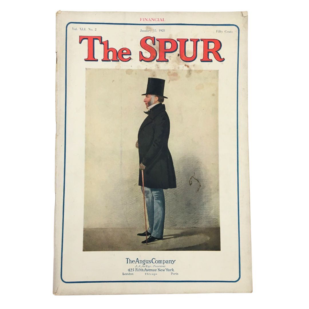 VTG The Spur Magazine January 15 1928 The Financial Feature No Label