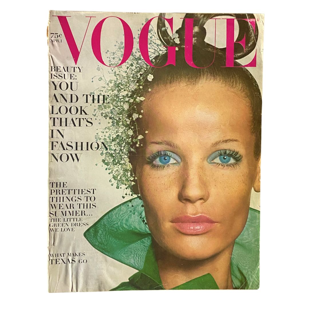 VTG Vogue Magazine April 1 1968 Veruschka von Lehndorff No Label