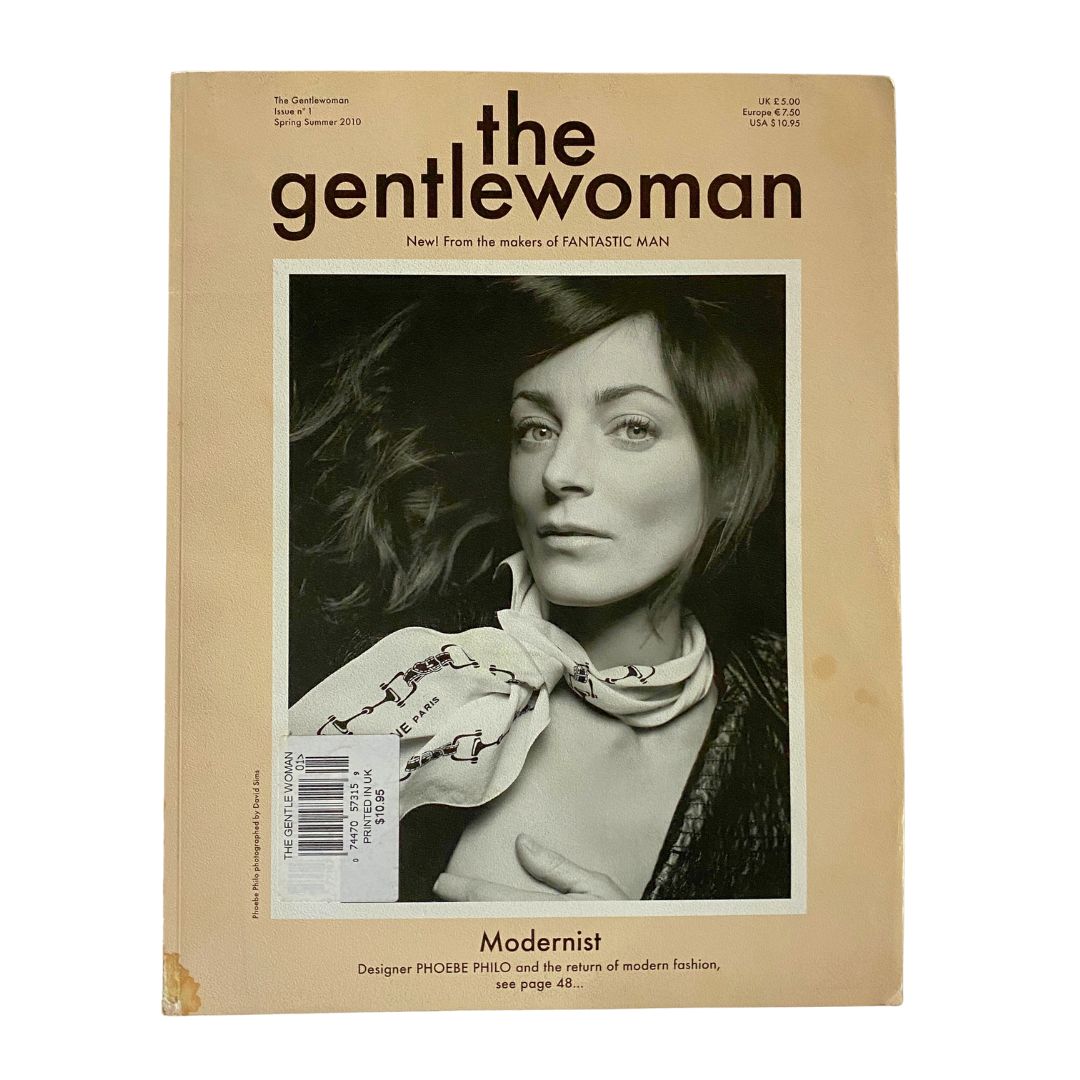 Cover of The Gentlewoman Magazine, Spring/Summer 2010, featuring Phoebe Philo with the theme 'Modernist,' in a minimalist, no-label design